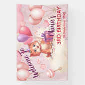 Kitty Cat Celebration Birthday Banner 横断幕 (縦)