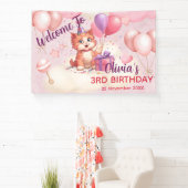 Kitty Cat Celebration Birthday Banner 横断幕 (インサイチュ)