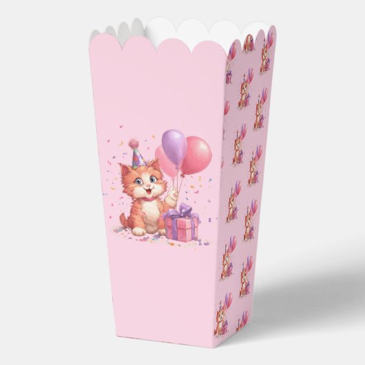 Kitty Cat Celebration Birthday Favor Box フェイバーボックス (裏面)