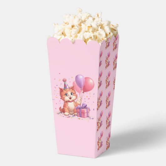 Kitty Cat Celebration Birthday Favor Box フェイバーボックス (はじけた状態)