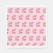 Kitty Cat Celebration Birthday Paper Napkin スタンダードランチョンナプキン (正面)