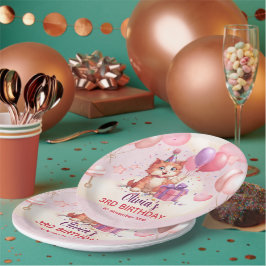 Kitty Cat Celebration Birthday Paper Plate ペーパープレート