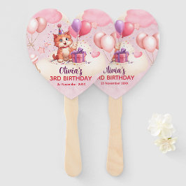 Kitty Cat Celebration Birthday Set of Fans ハンドファン