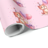 Kitty Cat Celebration Birthday Wrapping Paper ラッピングペーパー (ロールコーナー)