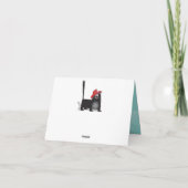 Kitty cat Firetruck Birthday Partyありがとうございました サンキューカード (裏面)