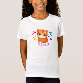 Kitty Cat Meow Birthday Girl Tシャツ