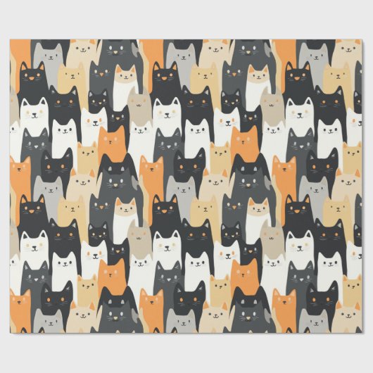 Kitty Cat-mouflage Cat Camo Wrapping Paper ラッピングペーパー (フラット)