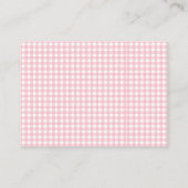 Kitty Cat Pink Purr-fectベビーガール赤ちゃんシャワー エンクロージャーカード (裏面)