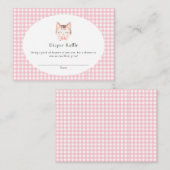 Kitty Cat Pink Purr-fectベビーガール赤ちゃんシャワー エンクロージャーカード (正面/裏面)