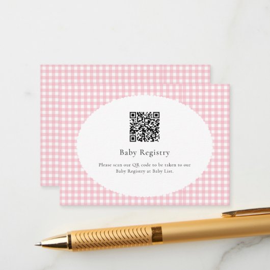 Kitty Cat Pink Purr-fectベビーガール赤ちゃんシャワー エンクロージャーカード (正面/裏面インサイチュ)