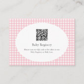 Kitty Cat Pink Purr-fectベビーガール赤ちゃんシャワー エンクロージャーカード (正面)