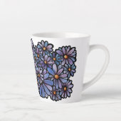 Kitty Cat Purpleデイジーグレイ猫アートグレイ猫 カフェラテマグ (右)