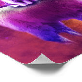 Kitty Cat Riding On Rainbow Llama In Space ポスター (角)