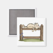 Kitty Cats ・子猫オンフェンス マグネット (正面/裏面)