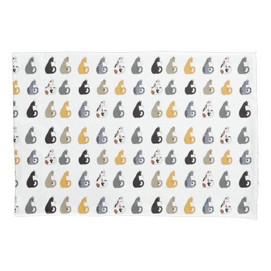 Kitty Cats Bowl 枕カバー (正面)