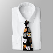 Kitty Cats everywhereパターン ネクタイ (タイ)