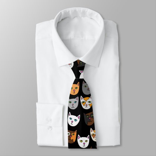 Kitty Cats everywhereパターン ネクタイ (タイ)