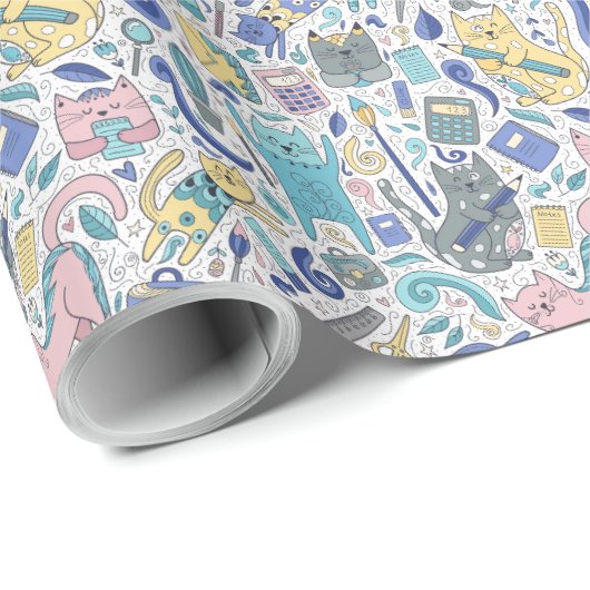 Kitty Cats Giftwrapping紙 – 卒業 – ギフト ラッピングペーパー (ロールコーナー)