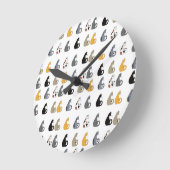 Kitty Cats Wall Clock ラウンド壁時計 (傾斜)