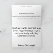 Kitty Chases Mama's Sock Under The Christmas Tree シーズンカード (内部)