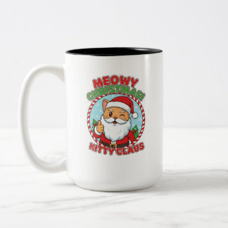 Kitty Claus, 15 oz Two-Tone Coffee Mug ツートーンマグカップ