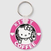 Kitty Coffee Logo キーホルダー (正面)