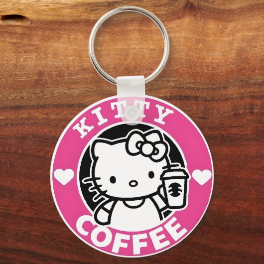 Kitty Coffee Logo キーホルダー (正面)