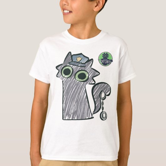 Kitty Cop – 子供たちを守り支える Tシャツ (正面)
