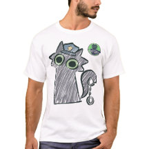 Kitty Cop – Purrtect & Serve メンズダークTシャツ