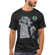 Kitty Cop – Purrtect & Serve メンズダークTシャツ