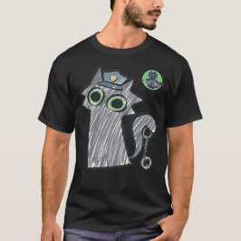 Kitty Cop – Purrtect & Serve メンズダークTシャツ Tシャツ