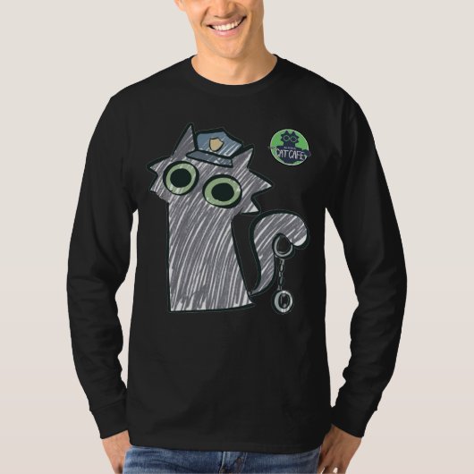Kitty Cop – Purrtect & Serve メンズ Tシャツ (正面)