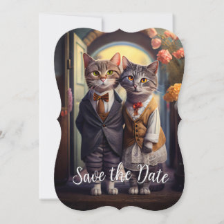 Kitty Couple - Save The Date 招待状