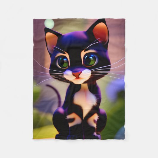 Kitty Cutie フリースブランケット (正面)