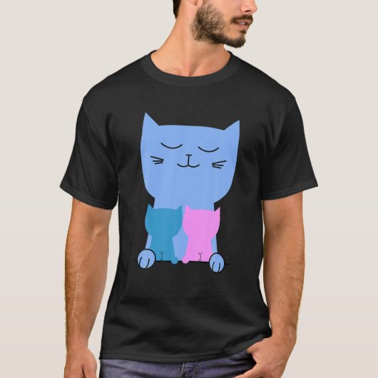 Kitty Funny Cats Dad Cool Novelty Tシャツ (正面)