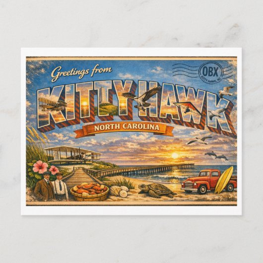 Kitty Hawk North Carolina Classic ポストカード (正面)