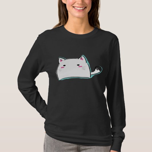 Kitty Illustration Cute Cat Adorable Tシャツ (正面)