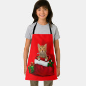 Kitty in a Christmas Bag エプロン (インサイチュ)