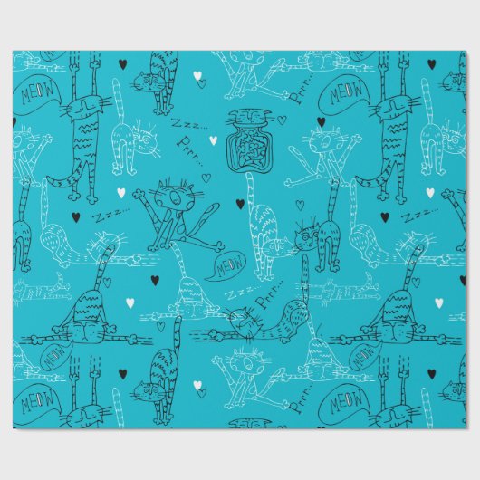 Kitty Kat Antics ラッピングペーパー (フラット)