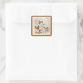 Kitty Kitchen, Calico, Stickers スクエアシール (バッグ)