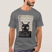 Kitty Mugshot Feline Cat Criminal Jail Prison Arre Tシャツ (正面)