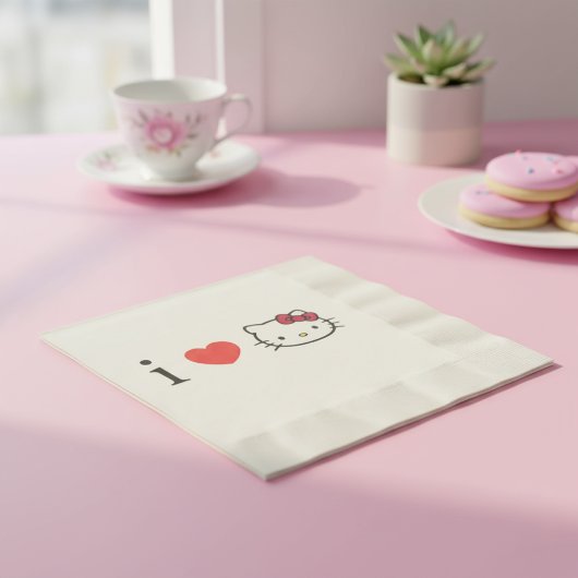 Kitty Napkins 縁ありランチョンナプキン