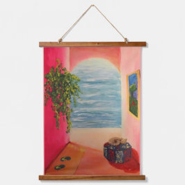 Kitty on the Coast 吊り下げ型タペストリー