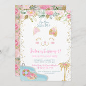 Kitty Pool Party Invitation 招待状 (正面/裏面)