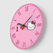 Kitty Round Clock ラージ壁時計 (傾斜)