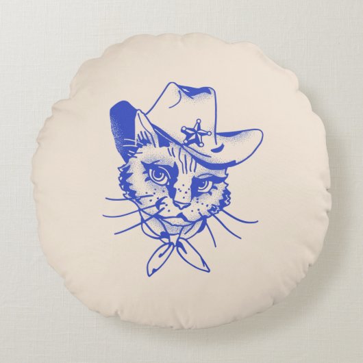 Kitty Round Pillow ラウンドクッション (正面)