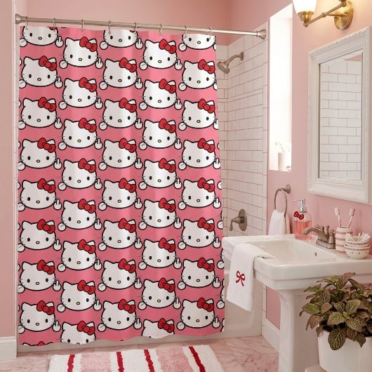 Kitty Shower Curtain シャワーカーテン