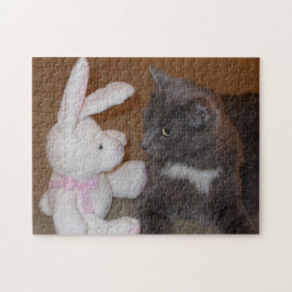 Kitty vs Bunny Stare Down Puzzle ジグソーパズル