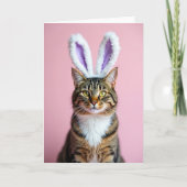 Kitty With Ear Fluffs Portrait Card カード (正面)