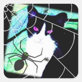 KittyCatSpiderWeb スクエアシール